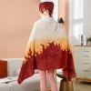 anime couverture cape kimetsu no yaiba cape hiver chaud polaire flanelle cosplay pyjamas costume à capuche noël