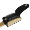brosse métallique pour chaussures de danse de ballet, housse de protection en pu, manche en bois, l'offre elles en daim de salle de rh, brosses pour livres de chaussures de danse salsa latine