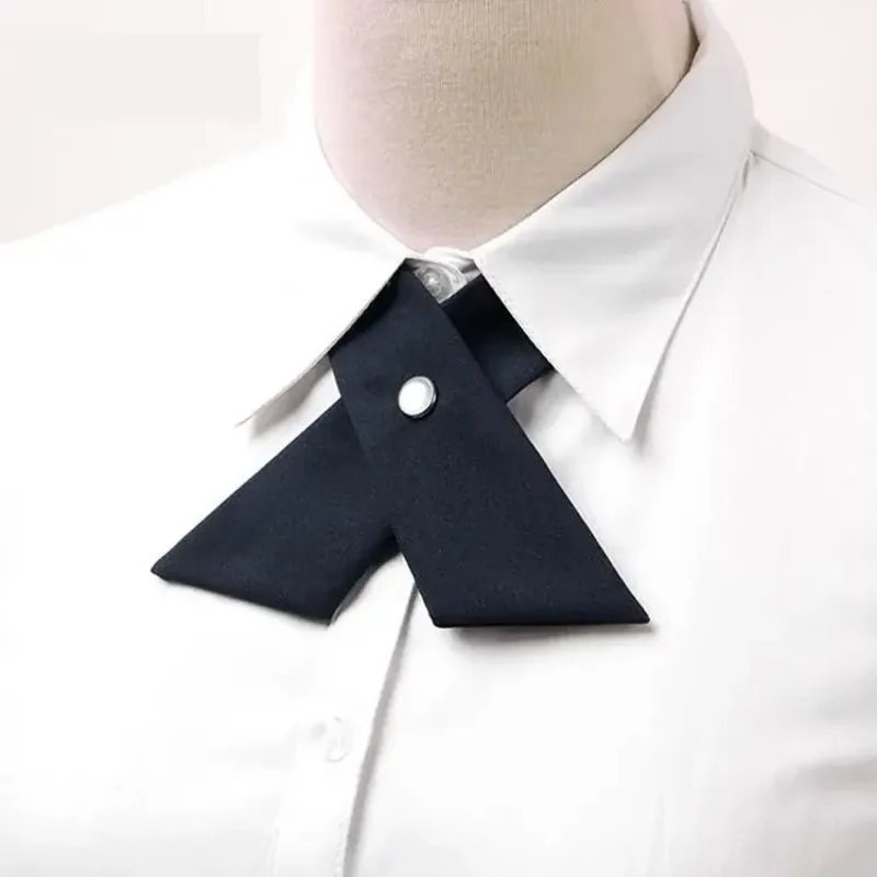 noeud papillon croisé pour uniforme d'étudiant, pour femmes et filles, uniforme scolaire, nœud papillon réglable, cravate pré attachée noeud papillon croisé pour uniforme d'étudiant, pour femmes et filles, uniforme scolaire, nœud papillon réglable, cravate pré attachée