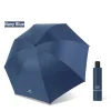 parapluie manuel pliable, parapluie imperméable et coupe vent, parapluie anti uv pour les jours ensoleillés ou pluvieux, parapluie simple de couleur unie