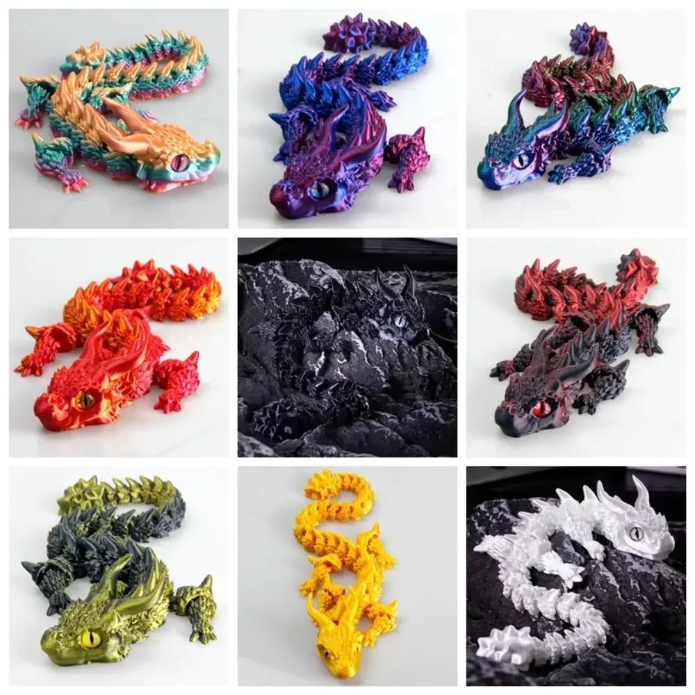 dragon artisanal imprimé en 3d, 31.5cm, ornement de bureau, décoration de maison et de bureau, articulations mobiles, jouet fidget pour adultes et enfants dragon artisanal imprimé en 3d, 31.5cm, ornement de bureau, décoration de maison et de bureau, articulations mobiles, jouet fidget pour adultes et enfants
