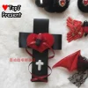 harajuku y2k fille sous culture style femmes gothique lolita arc noir rouge série ange accessoire de cheveux épingle à cheveux clips épingles pinces à cheveux