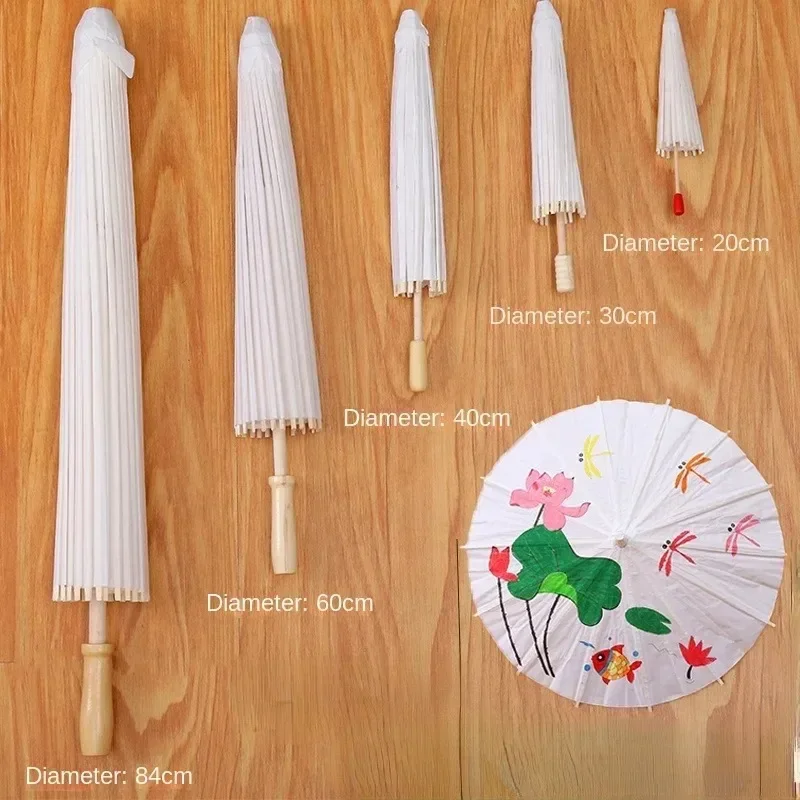 parapluie en papier pour mariage, huile chinoise, parasol blanc, bricolage, fête prénatale, accessoire de photographie, décor, 20 84cm parapluie en papier pour mariage, huile chinoise, parasol blanc, bricolage, fête prénatale, accessoire de photographie, décor, 20 84cm