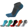 Chaussettes colorées confortables de haute qualité, respirantes, de sport, sans spectacle, pour hommes, à cinq doigts