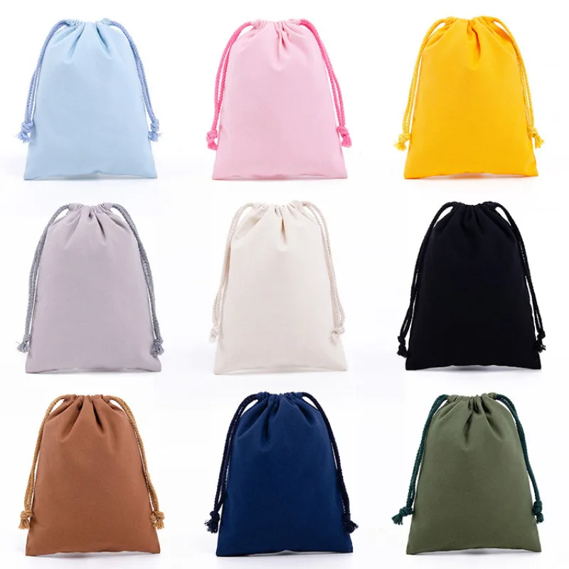 sacs à cordon en coton, sac de rangement en tissu pour articles divers, bonbons, bijoux, pièces de monnaie, clés, organisateur de maquillage, cosmétiques, poche cadeau à cordon sacs à cordon en coton, sac de rangement en tissu pour articles divers, bonbons, bijoux, pièces de monnaie, clés, organisateur de maquillage, cosmétiques, poche cadeau à cordon