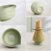ensemble matcha abun 2x, service à thé japonais comprenant un bol matcha avec bec, un support matcha, une cuillère matcha en bambou et en bambou