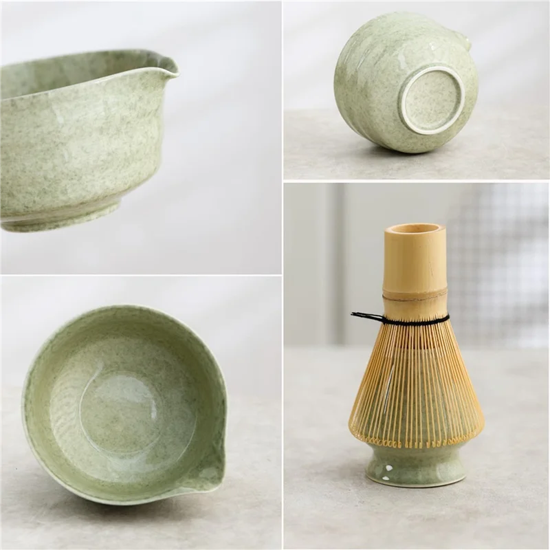 ensemble matcha abun 2x, service à thé japonais comprenant un bol matcha avec bec, un support matcha, une cuillère matcha en bambou et en bambou ensemble matcha abun 2x, service à thé japonais comprenant un bol matcha avec bec, un support matcha, une cuillère matcha en bambou et en bambou