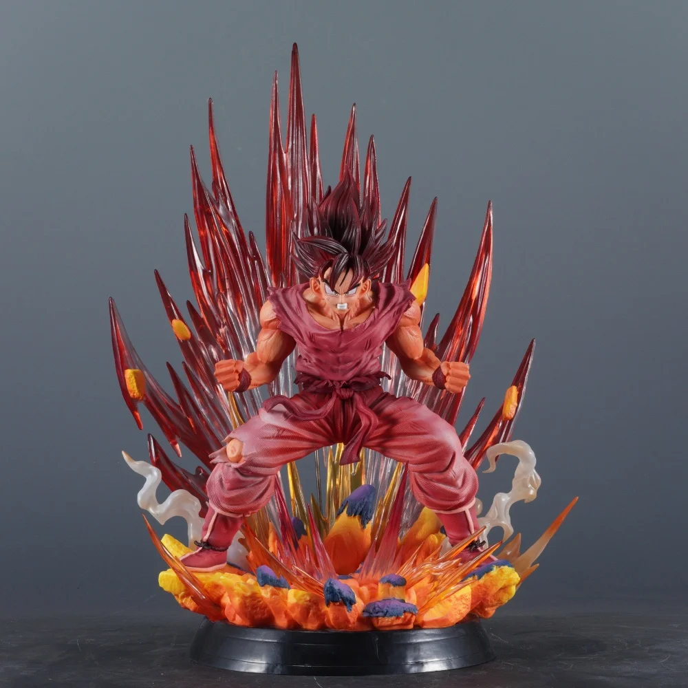38 cm/14.96in anime dragon ball figure kaiouken goku figurines d'action pvc statue bureau ornement collection modèle jouets cadeaux 38 cm/14.96in anime dragon ball figure kaiouken goku figurines d'action pvc statue bureau ornement collection modèle jouets cadeaux