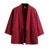 m 5xl japonais kimono cardigan hommes coton et lin haori entremimale samurai costume vêtements chinois hanfu streetwear veste