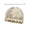 chapeau à fleurs en crochet fait à la main, décontracté, style bohème, coréen, style ethnique, fin, ajouré, tricoté pour filles