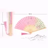 Éventail à main vintage injfolding en bambou pour femme, accessoires de performance de brevchinois japonais, cadeaux de gércraft, ornements de décoration de maison