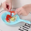 plat à main coréen blanc avec poignée, assiette de collations de poulet frit, plateau de gâteau à dessert aux fruits, nouvelle assiette de service à main