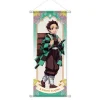 affiche murale à défilement en tissu, tapisserie suspendue, kamado tanjiro nezuko kamado giyu tomioka mitsuri kanroji, anime prup