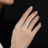 jia le/original naturel de qualité a jade bleu eau motif antique bague sculpté à la main exquis mode hommes et femmes couples cadeau