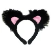 bandeau de sauna en fourrure pour chaton, oreilles d'animaux en peluche, bandeau de dessin animé pour le maquillage, le lavage du visage, le costume, les accessoires pour cheveux