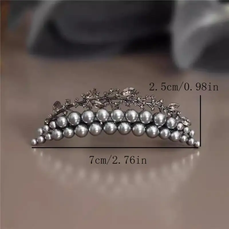 pince à cheveux coréenne chic en perles d'imitation, épingle à cheveux semi attachée facile à utiliser, pinces à ressort en croissant, accessoire pour cheveux indispensable. pince à cheveux coréenne chic en perles d'imitation, épingle à cheveux semi attachée facile à utiliser, pinces à ressort en croissant, accessoire pour cheveux indispensable.