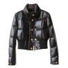 veste d'hiver courte coréenne haut de gamme pour femme, col montant, parka chaude, doudoune, manteau léger, extérieur, coupe vent, bouton d'oreiller