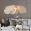 lampes suspendues à fleurs japonaises wine sabi, tissu français, lustre de plafond moderne, salon, chambre à coucher, éclairage de décoration intérieure, lampe de face