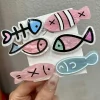 pinces à cheveux japonaises kawaii fish sophia pour filles, dessin animé mignon, acrylique, frange, cheveux cassés, épingle à cheveux, original, amusant, étudiant, accessoires