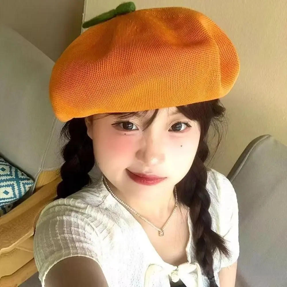 japonais rose pêche fille peintre chapeau petite feuille orange béret fruits casquettes décontracté respirant bonnet béret casquette femmes filles japonais rose pêche fille peintre chapeau petite feuille orange béret fruits casquettes décontracté respirant bonnet béret casquette femmes filles