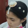 cadeau fleur hanbok perruque coiffure gland traditionnel corée style ethnique bandeau perlé coiffure scène danse cheveux cerceau dames