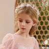 bandeau de sauna Élégant avec perles imitées, coiffe de cheveux, couronne de fleurs, guirxiété de mariée, cerceau de tête, bijoux de mariage pour femme