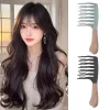 brosse à cheveux à main peigne à dents larges peigne plat en plastique massage du cuir chevelu peigne lissant démêlant peigne de coiffure outil de coiffure