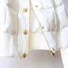 veste d'hiver courte coréenne haut de gamme pour femme, col montant, parka chaude, doudoune, manteau léger, extérieur, coupe vent, bouton d'oreiller