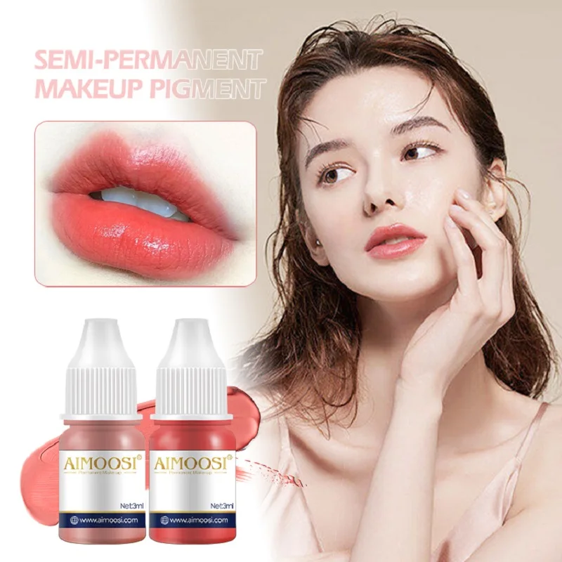 AIMOOSI 3ml encre de tatouage permanente Microblading peinture encres Pigment Semi maquillage sourcils lèvres teinte consommables fournitures de tatouage AIMOOSI 3ml encre de tatouage permanente Microblading peinture encres Pigment Semi maquillage sourcils lèvres teinte consommables fournitures de tatouage