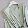 robe verte élégante en dentelle, ourlet, garniture en dentelle, vêtements de nuit pour femmes, rayonne, vêtements de maison, lingerie intime, robe de mariée, vêtements de détente