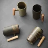 tasse à café faite à la main de style japonais, terre cuite rugueuse, foy lavée à la main, tasses de four rétro, personnalité, couples, maison standardisation