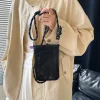 sacs à bandoulière japonais pour femmes, couleur unie, simple, à la mode, polyvalent, creux, portable, compact, marque de luxe, sac pour téléphone
