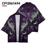 Cardigan surdimensionné, chemise de plage kimono, imprimé papillon Haori, vêtements de détente japonais confortables pour hommes et femmes