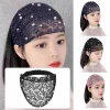 bandeau élégant femmes bandeau creux motif de fleur strass brillants fausses perles bandeau de cheveux à large bord vintage bandeaux