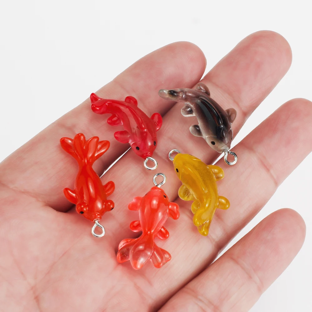 10 pièces mini mignon kwaii koi poisson rouge résine petits animaux breloques pendentifs pour la fabrication de bijoux bricolage porte clés boucles d'oreilles accessoires 10 pièces mini mignon kwaii koi poisson rouge résine petits animaux breloques pendentifs pour la fabrication de bijoux bricolage porte clés boucles d'oreilles accessoires