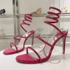 sandales gladiateur à talons hauts pour femmes, chaussures de soirée à enroulement, biscuits brillants, salle de rinçage, sexy, talons fins, parker ouvert