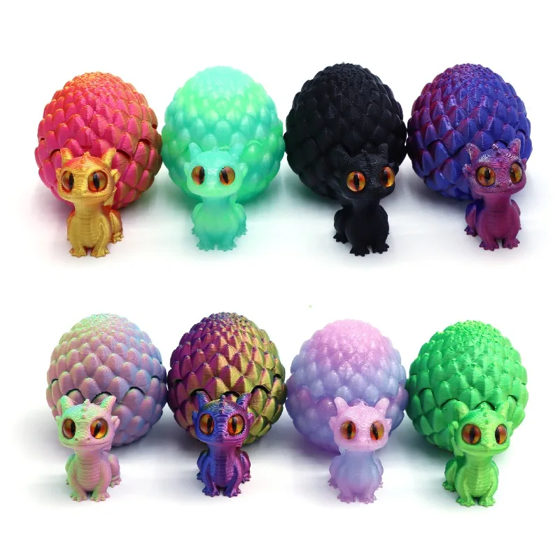 figurines décoratives imprimées en 3d, œuf de dragon avec petit dragon à l'intérieur, adaptées aux meubles de maison et un ornement de décoration de bureau figurines décoratives imprimées en 3d, œuf de dragon avec petit dragon à l'intérieur, adaptées aux meubles de maison et un ornement de décoration de bureau