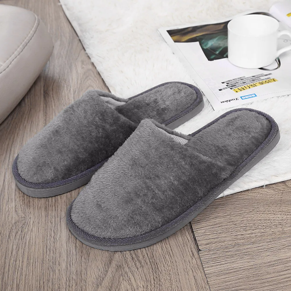 pantoufles d'hiver chaudes en peluche pour hommes, chaussures de chambre à coucher, sol de la maison, intérieur doux, velours fin, document solide, coordonnantes, demi traînée pantoufles d'hiver chaudes en peluche pour hommes, chaussures de chambre à coucher, sol de la maison, intérieur doux, velours fin, document solide, coordonnantes, demi traînée