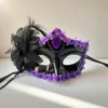 Masque décoratif artistique vénitien, masque à fleurs mystérieux pour mariage, événements sociaux, carnaval