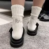 chaussettes de sport respirantes en coton pour hommes et femmes, chaussettes décontractées monochromes, chaussettes hip hop skateboard, nouveau créateur, équipage, automne, hiver