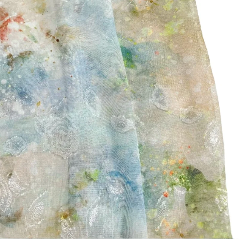 Tissu tulle jacquard à imprimé floral rose, tissu d’interconnexion, dentelle vintage française, tissu nigwin pour robe Cheongsam, couture de bricolage Tissu tulle jacquard à imprimé floral rose, tissu d’interconnexion, dentelle vintage française, tissu nigwin pour robe Cheongsam, couture de bricolage