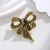 broches à nœud papillon vintage simples pour femmes, vêtements manteau corsage, accessoires cadeaux