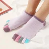 coton yoga anti dérapant sué invisible bateau chaussettes orteil chaussettes cheville chaussettes 5 doigts chaussettes