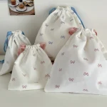 Pochette à couches en toile, pochette Portable avec nœud imprimé, sac de rangement à cordon de serrage, sac suspendu à cordon de serrage moyen et grand, Shopping Pochette à couches en toile, pochette Portable avec nœud imprimé, sac de rangement à cordon de serrage, sac suspendu à cordon de serrage moyen et grand, Shopping