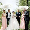 parapluie en papier à long manche, 1 pièce, diamètre 60/84cm, fournitures de mariage faites à la main, accessoire de photographie blanc traditionnel