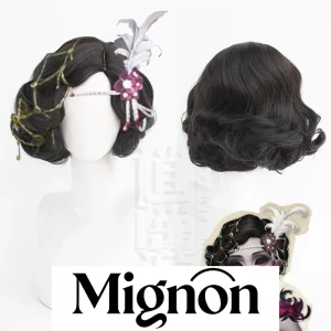 Identity V Geisha bambou beauté Cosplay perruque noir Anime jeu Halloween cadeau