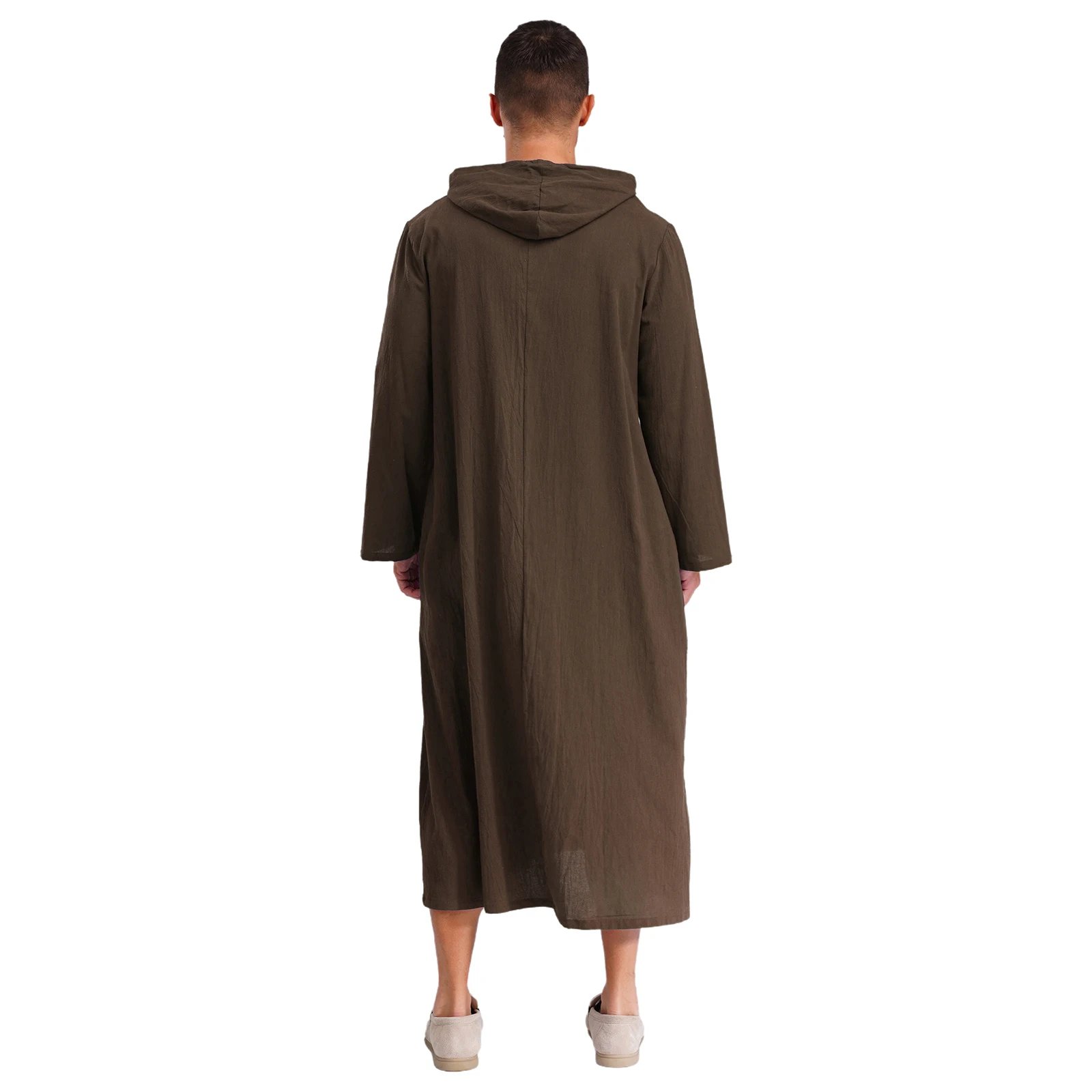 caftan islamique musulman jubba arabe thobe vêtements pour hommes à capuche manches longues poches boutons longue robe ample chemise robes caftan islamique musulman jubba arabe thobe vêtements pour hommes à capuche manches longues poches boutons longue robe ample chemise robes