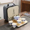 théière et infuseur en céramique avec rotation à 360 degrés, tasse à thé, porcelaine puer, service à thé chinois gongfu, fleurs, forme exquise