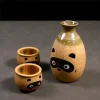 kit de pots à saké japonais, civette peinte à la main, ensemble de tasses shochu pour chat, vin rétro en céramique, deux tasses, ustensiles de bar pour ensembles de bar cadeaux, accessoires