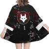 japanese fox print kimono for men women yamazaki haori harajuku summer asian traditional anime costume cardigan cosplay costum